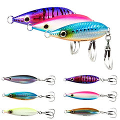 Side angle of Shimano Butterfly Flat-Fall Jig 100G Blue Sardine showing center-balanced wobble