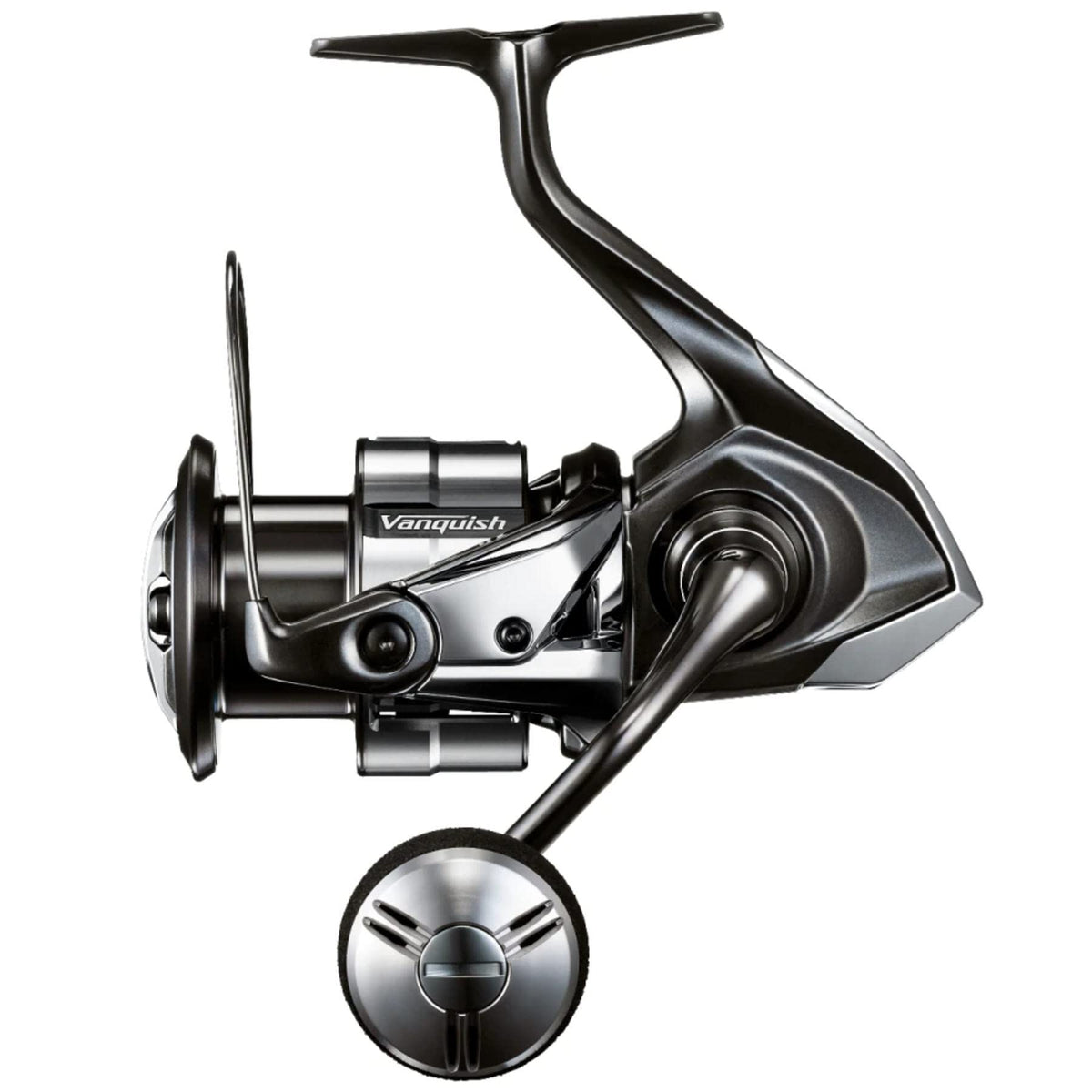 Shimano C5000XG spinning reel front view highlights lightweight frame for versatile fishing
