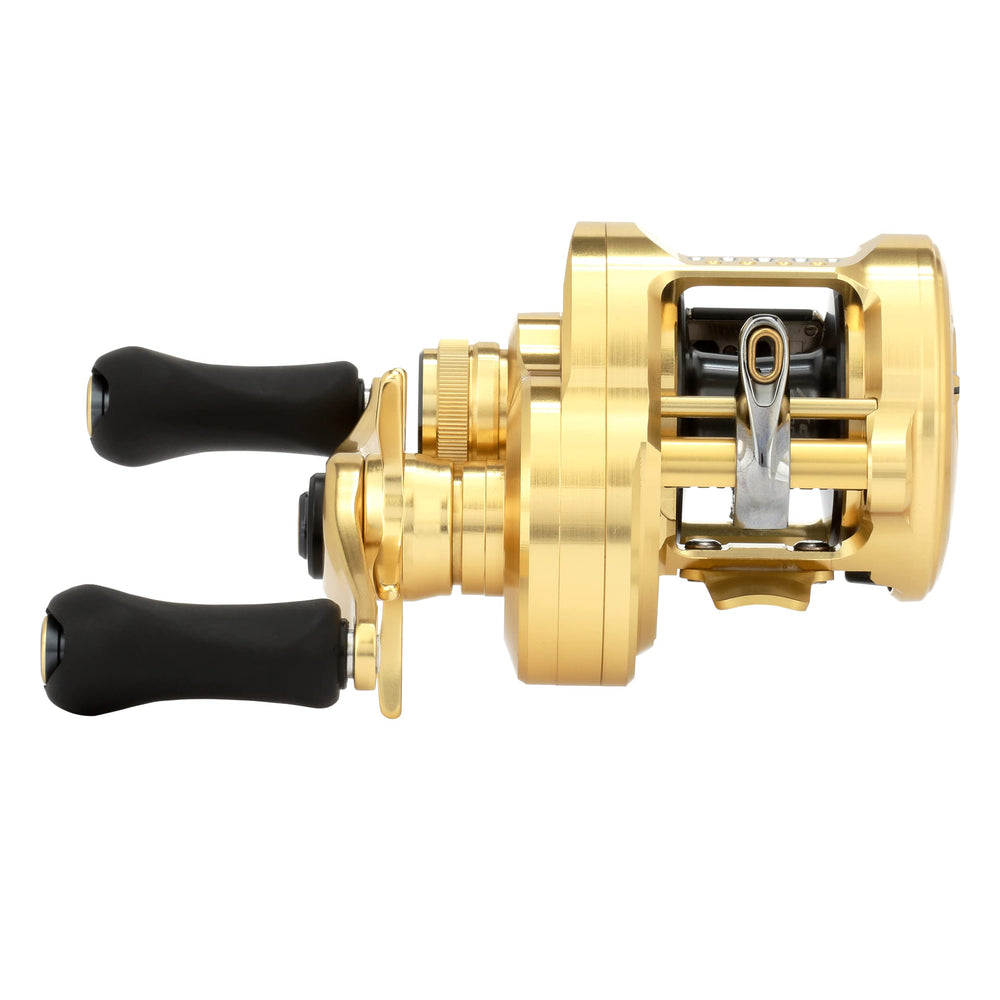Shimano Calcutta Conquest 100-200 A drag system close-up for smooth control.