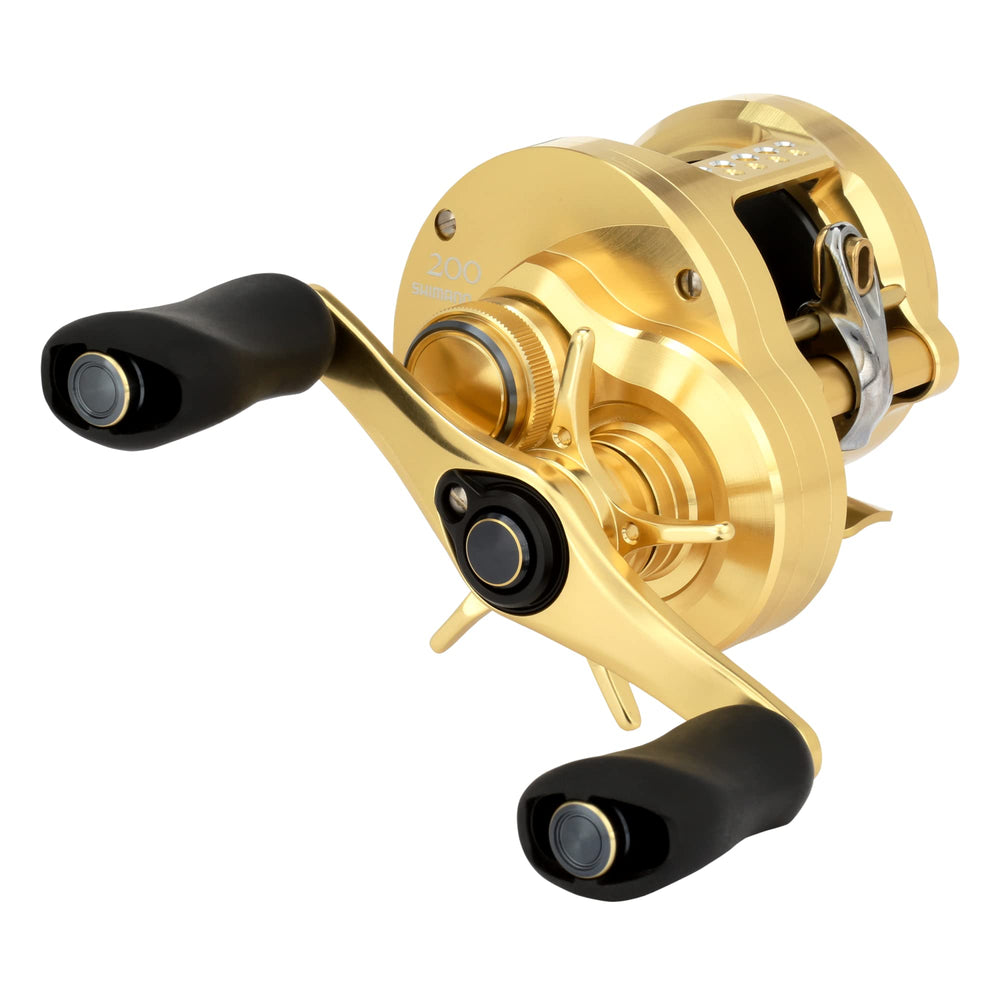 Shimano Calcutta Conquest 100-200 A reel front view shows rugged build.