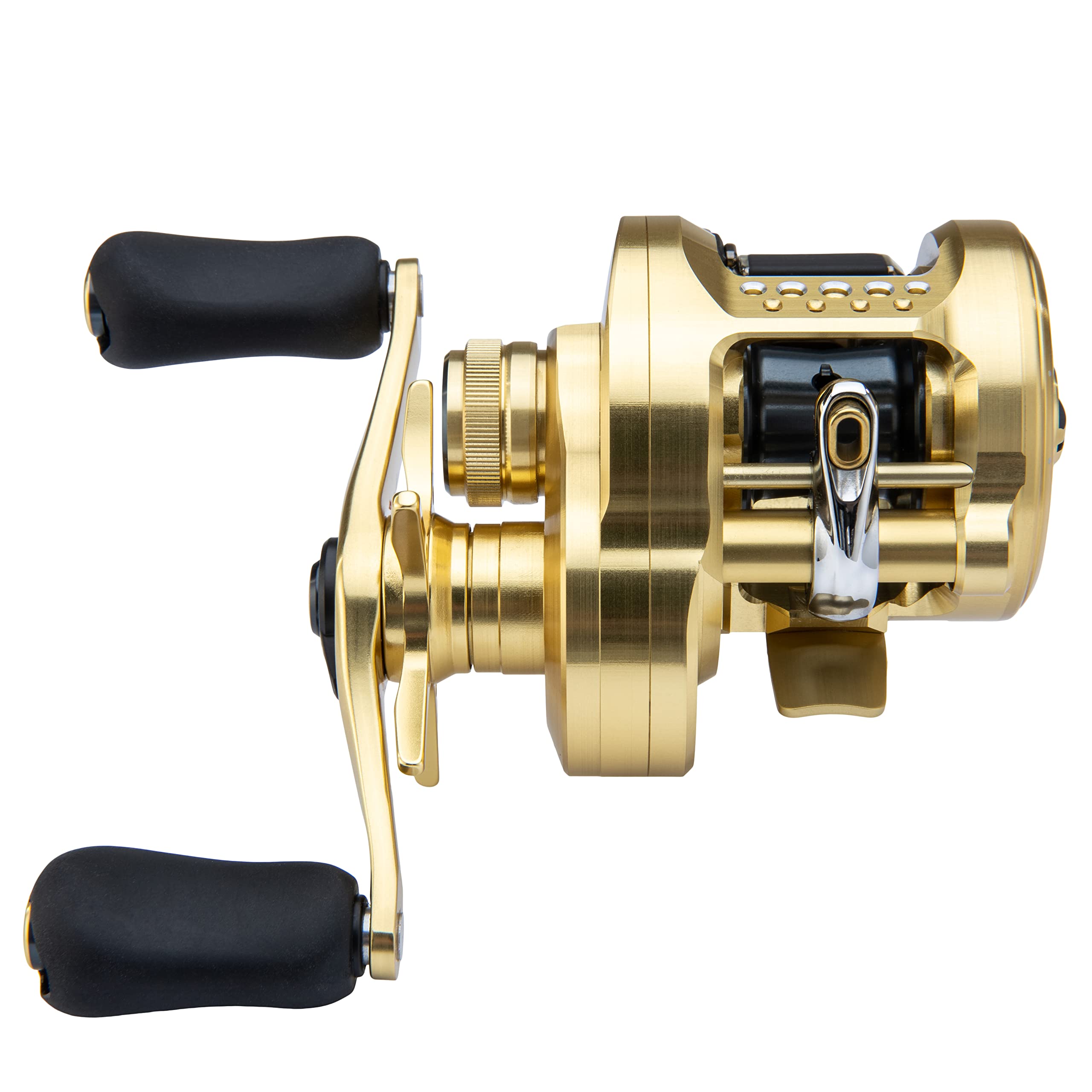 SHIMANO Calcutta Conquest 100-200 A S-Compact Body keeps the reel compact and balanced.