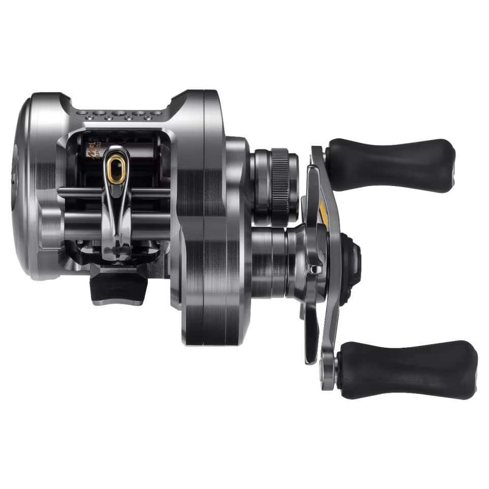 Shimano Calcutta Conquest BFS HG left overall design showcases compact balance and versatile use