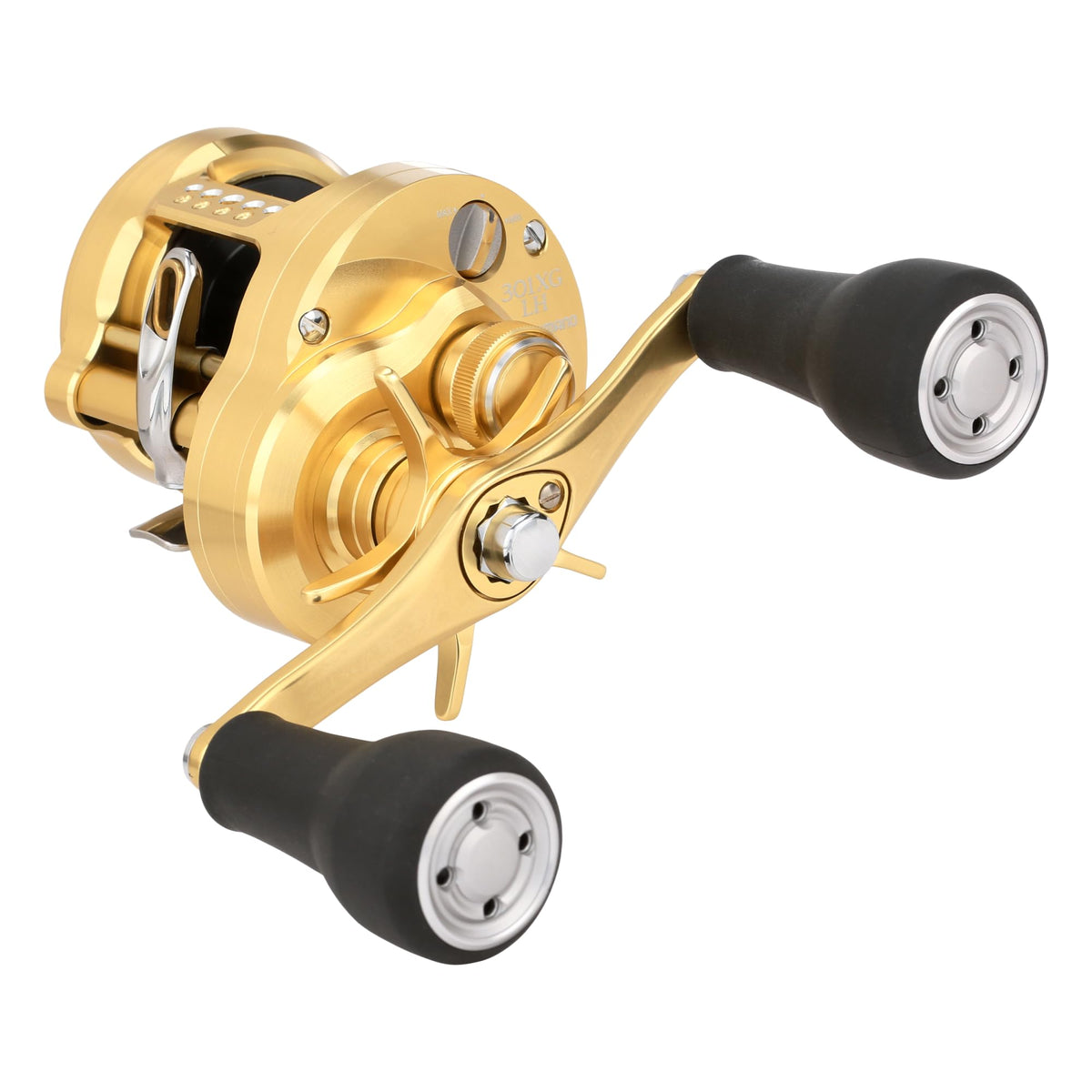 SHIMANO Calcutta Conquest MD front view shows sturdy construction for versatile fishing environments.