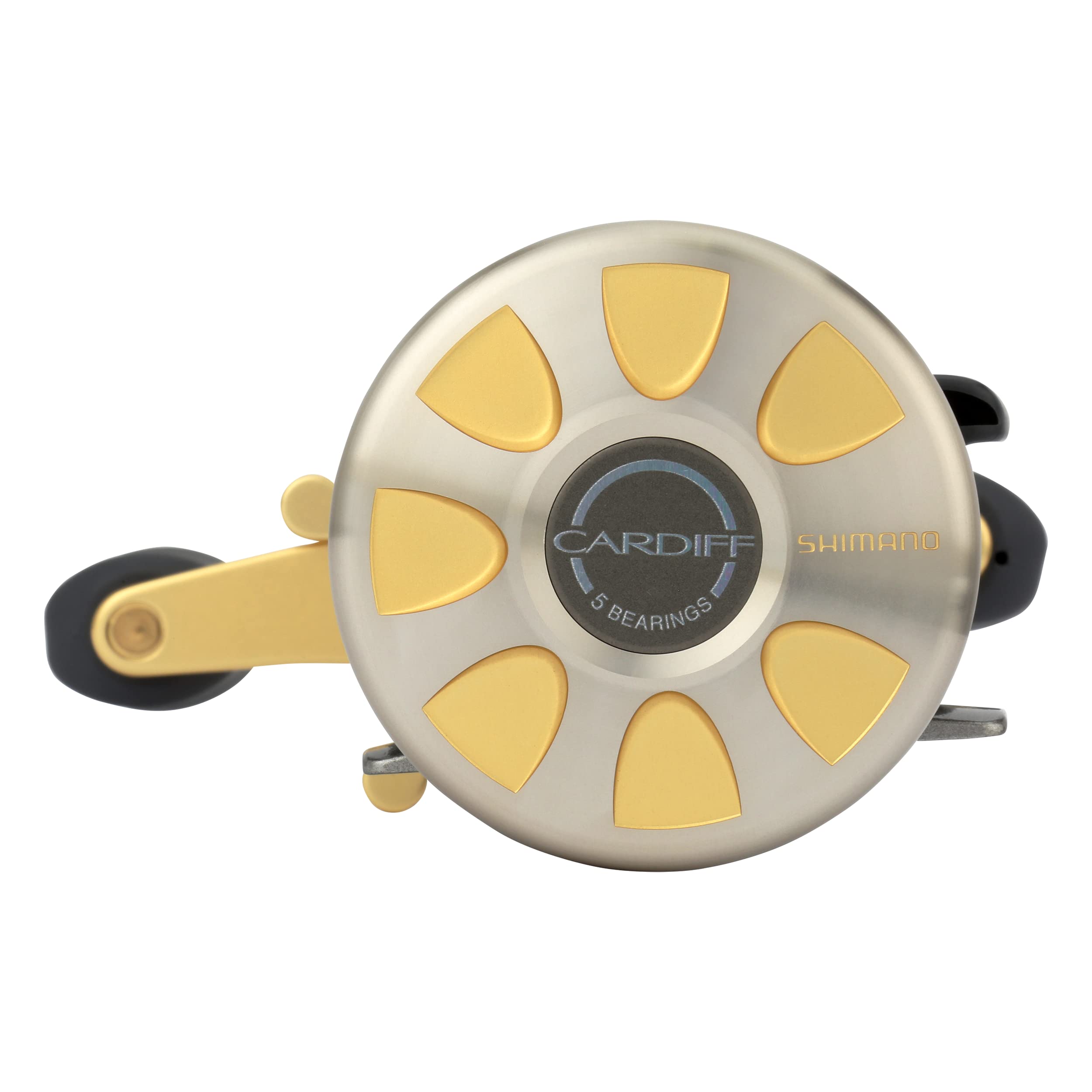 SHIMANO Cardiff A reel recessed foot palming view for compact feel