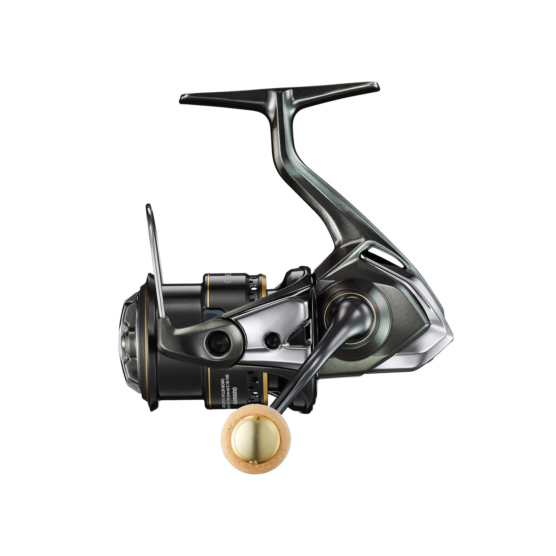Shimano Cardiff XR C2000S reel front view for smooth trout casting and control.