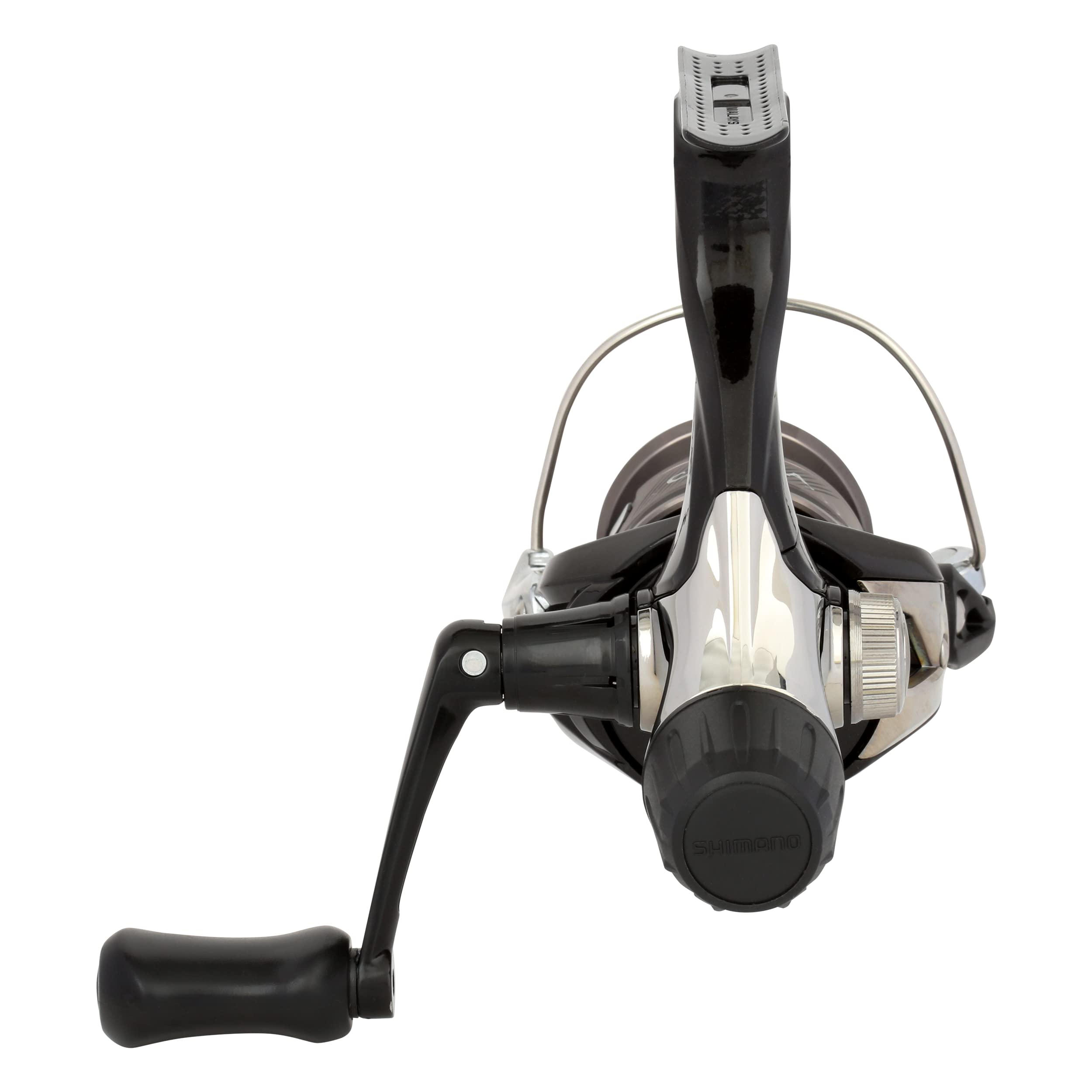 Close-up of Shimano Catana 1000 RC aluminum spool highlighting durable line lay.