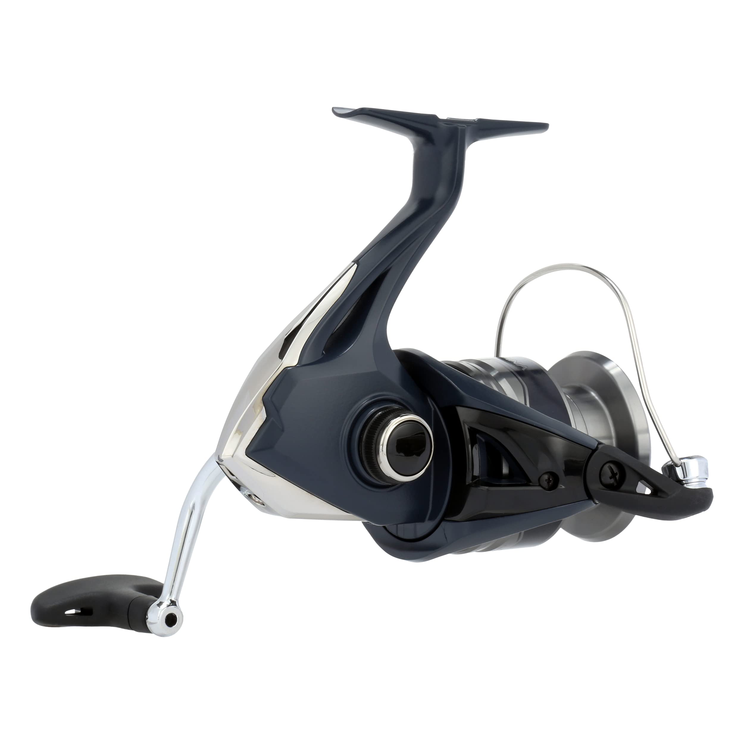 Shimano Catana C3000HGFE in-hand shot, reel mounted on rod for quick setup.