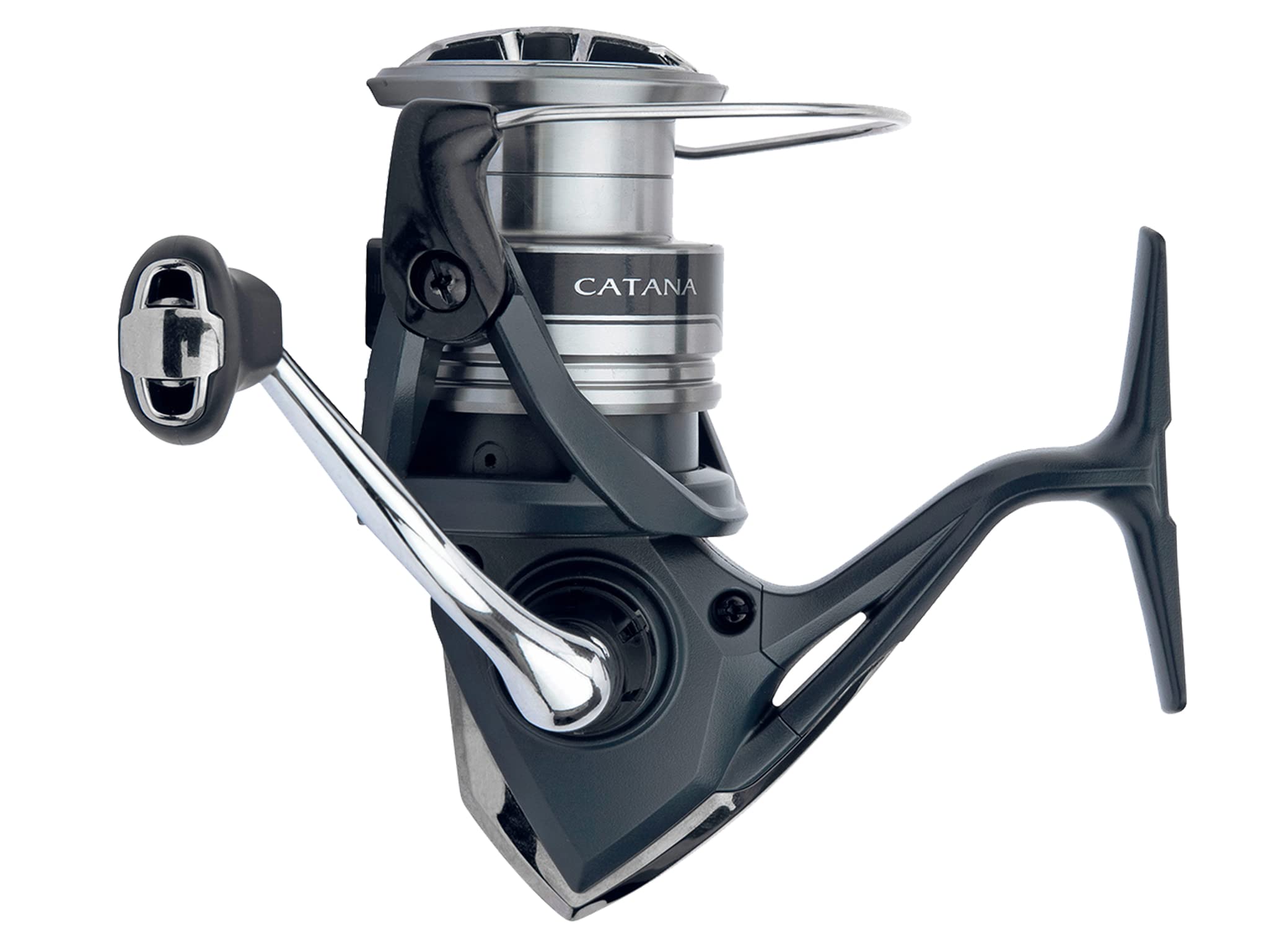 Shimano CATANA FE CAT2500HGFE reel front view, smooth casting