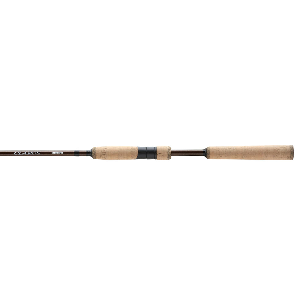 SHIMANO CLARUS 7 ft freshwater spinning rod for versatile all-day comfort.