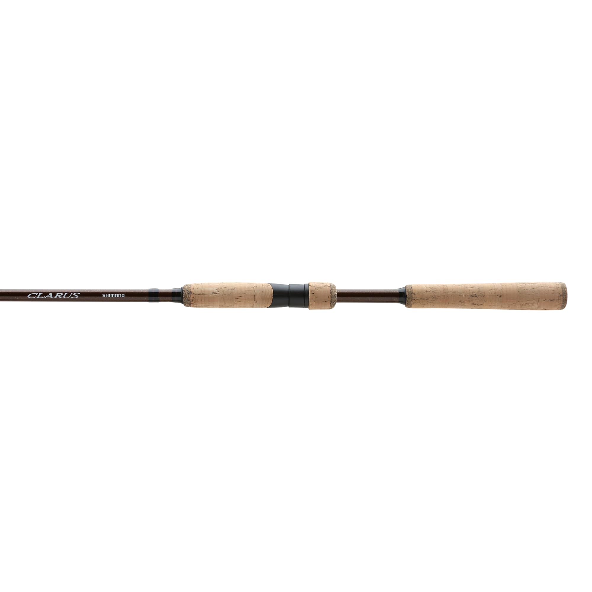 Shimano Clarus 7ft spinning rod with cork handle for all-day comfort.
