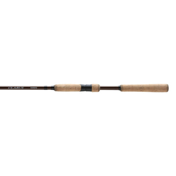 Shimano Clarus 7ft spinning rod with cork handle for all-day comfort.