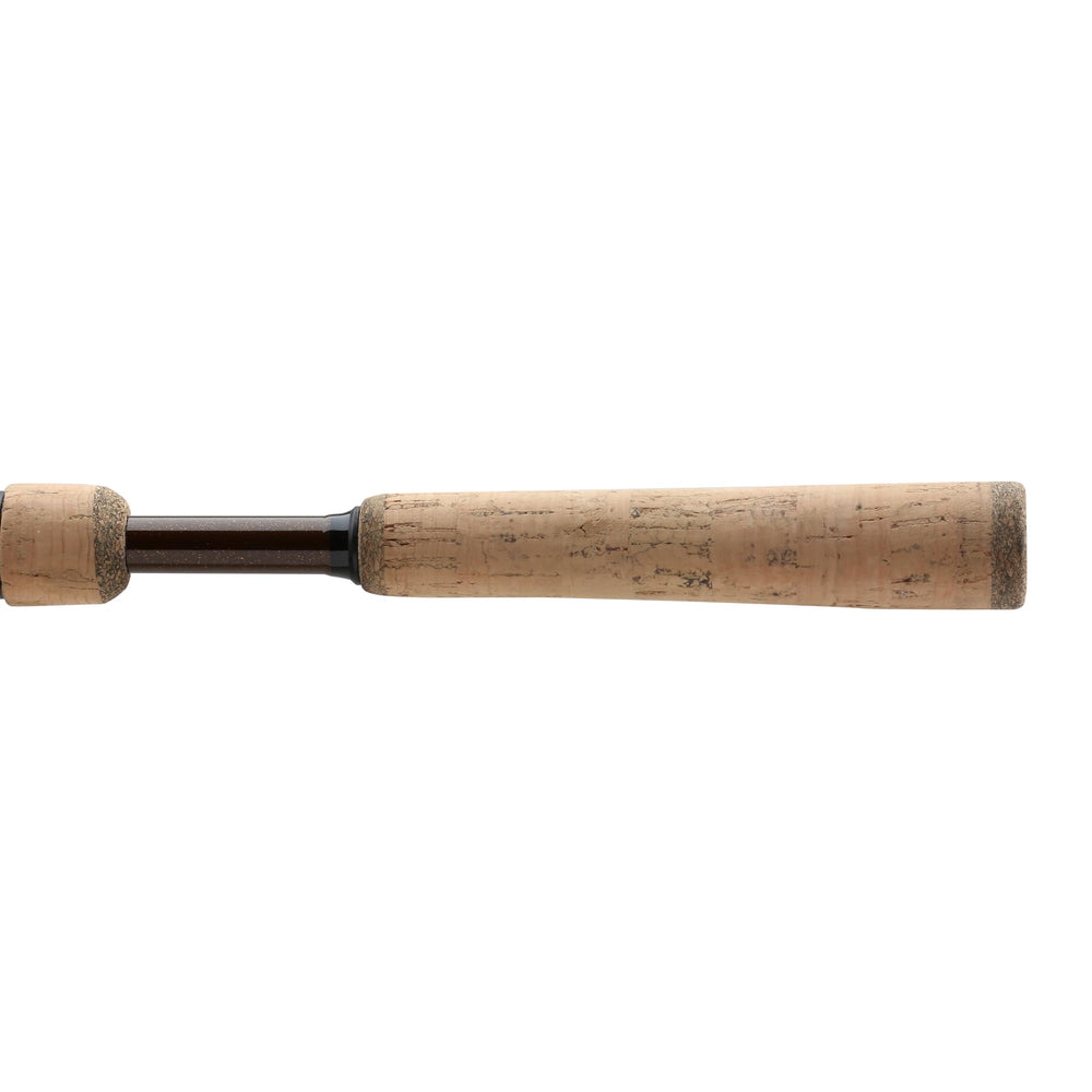 Premium cork handle on Shimano Clarus enhances grip and comfort