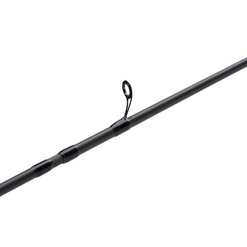 Close-up of titanium oxide guides on Shimano Clarus for durable line flow