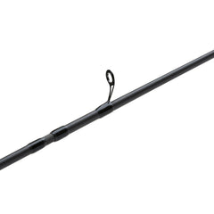 Close-up of titanium oxide guides on Shimano Clarus for durable line flow