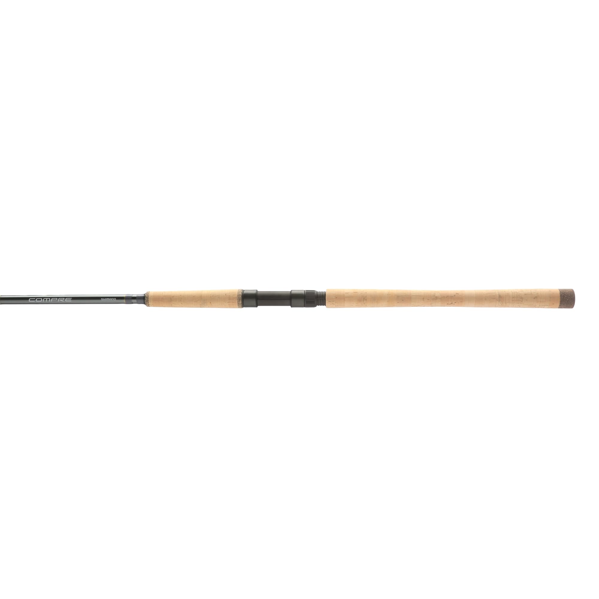 Shimano Compre salmon-steelhead float rod with AAA cork handle for precise casting.