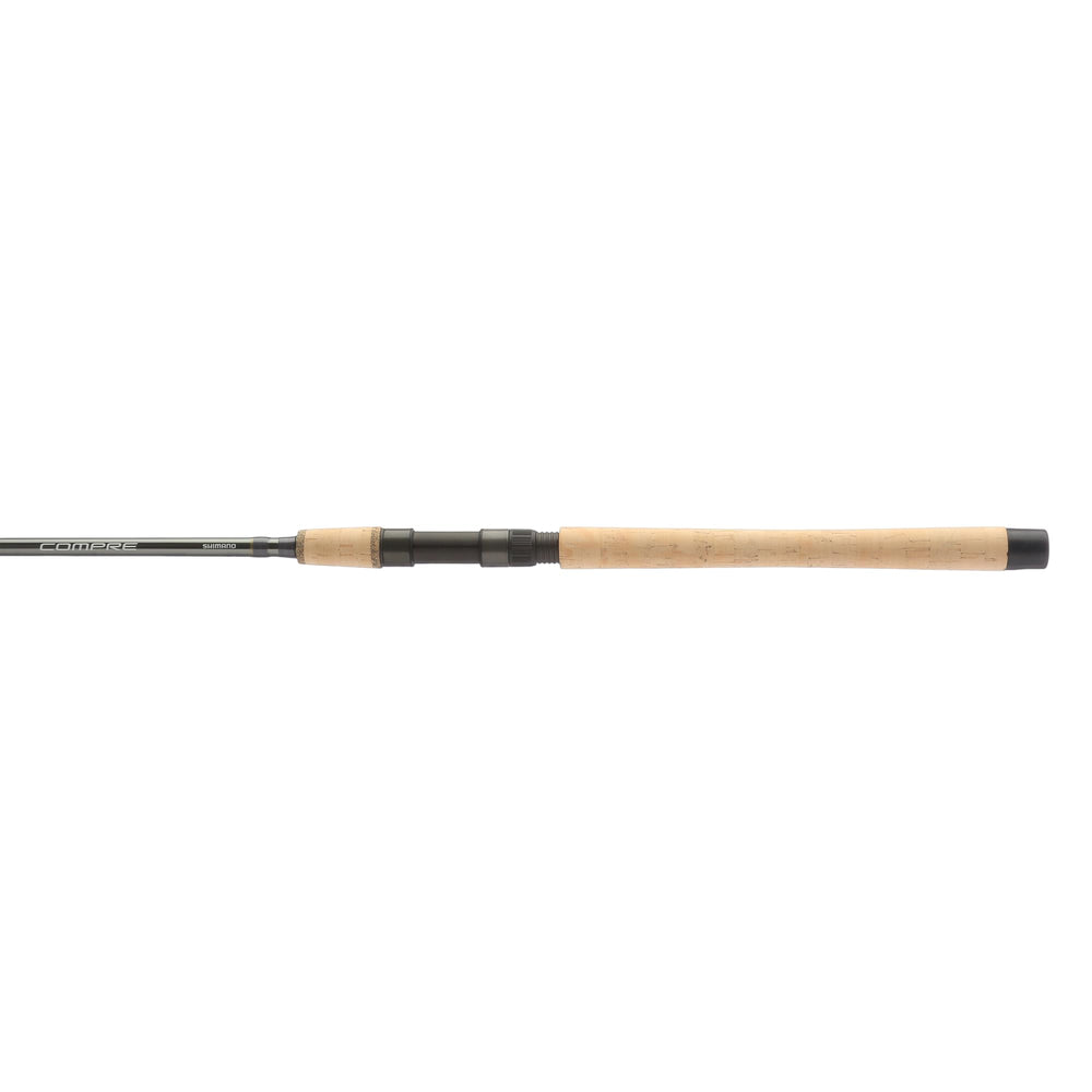 Shimano Compre Salmon/Steelhead rod in full view, showcasing balanced freshwater action.