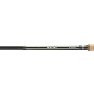 Shimano Compre Salmon/Steelhead rod showing zirconia guides for durability.