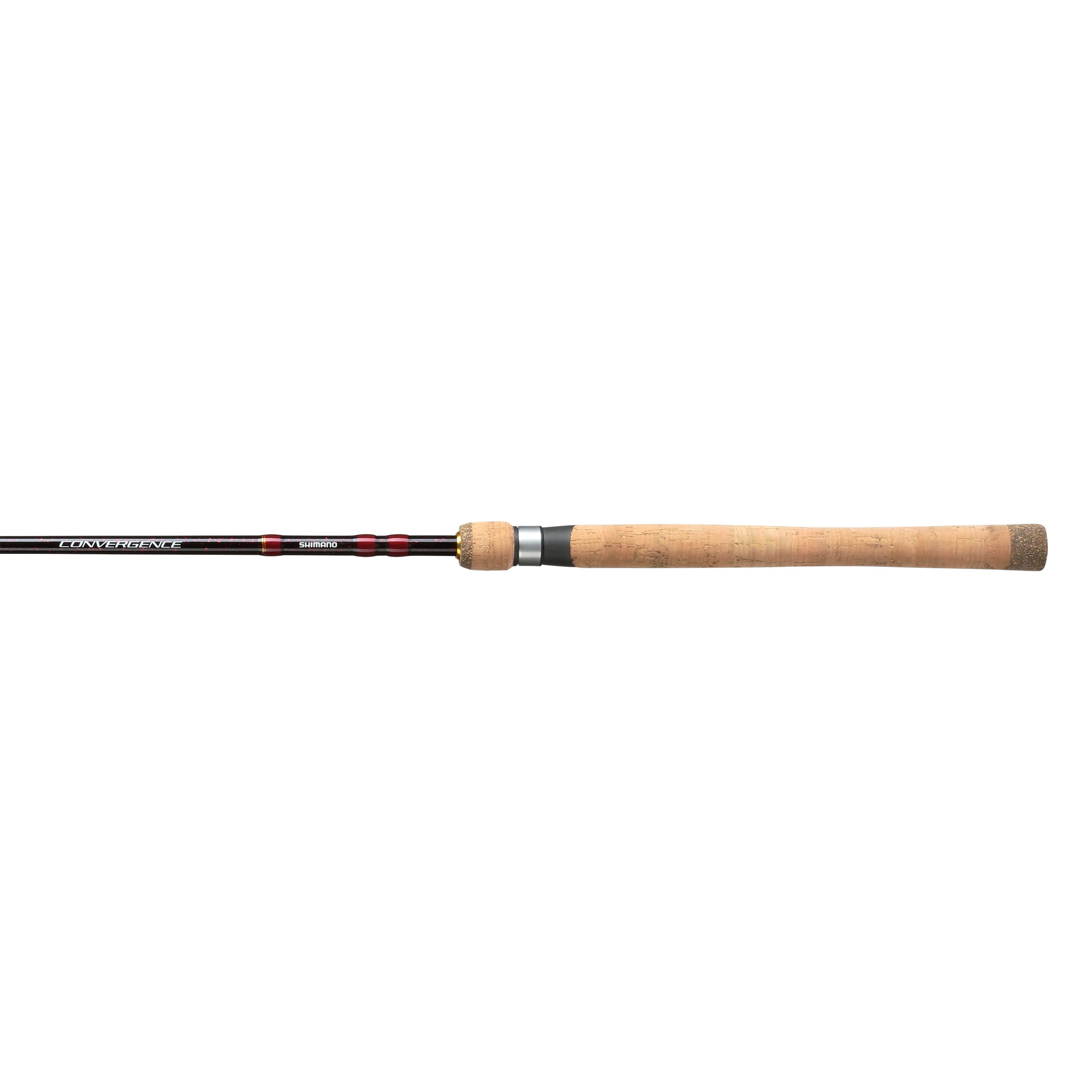 Shimano Convergence spinning rod side view highlighting versatile action and travel-ready design