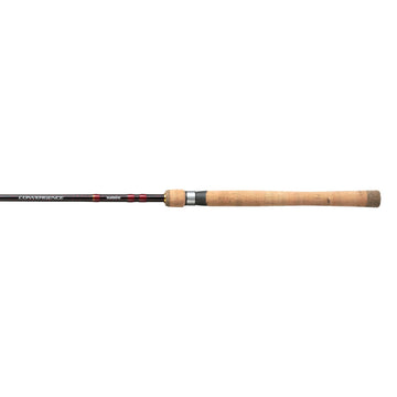 Shimano Convergence spinning rod close-up shows carbon blank for heightened sensitivity