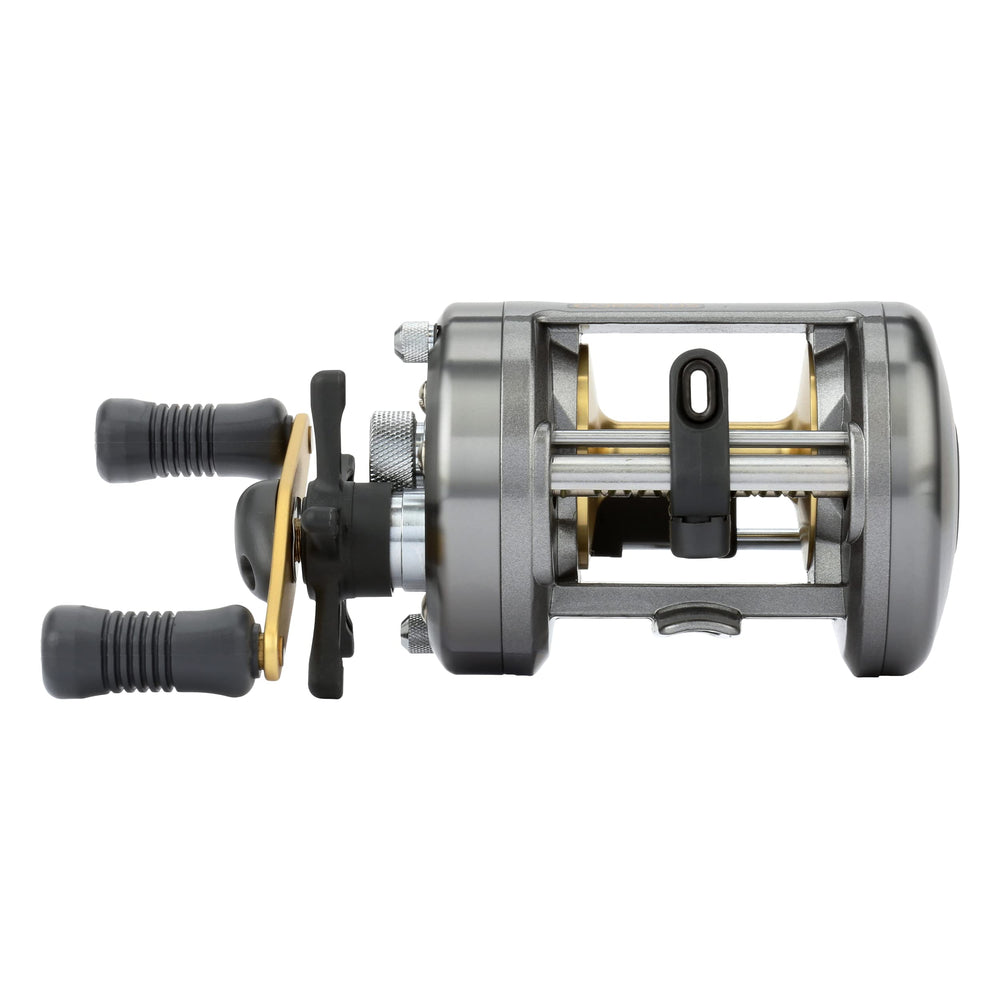 SHIMANO Corvalus 400 braking system close-up enables smooth, controlled casts.