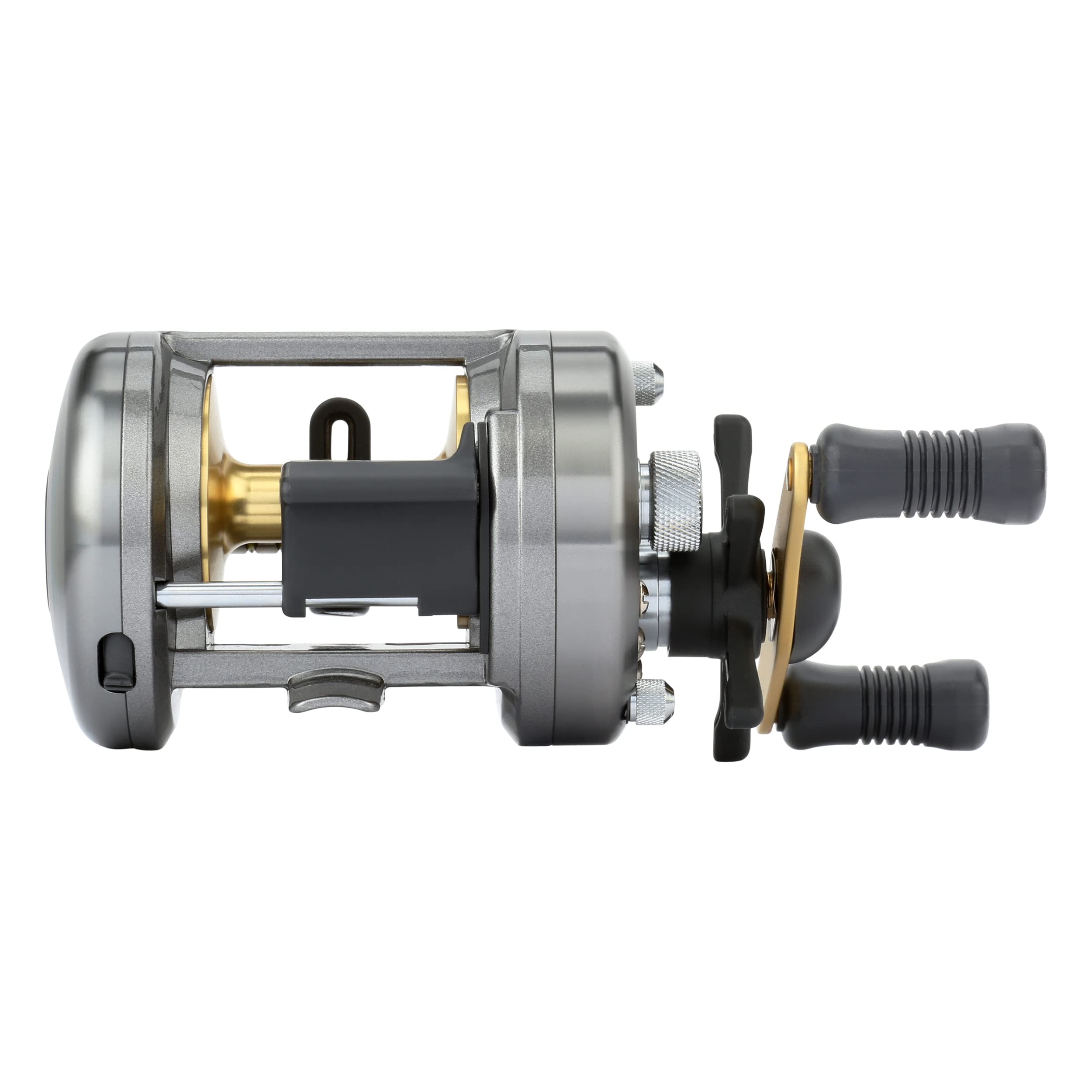 SHIMANO Corvalus 400 rear view highlights solid aluminum frame and anti-reverse reliability.
