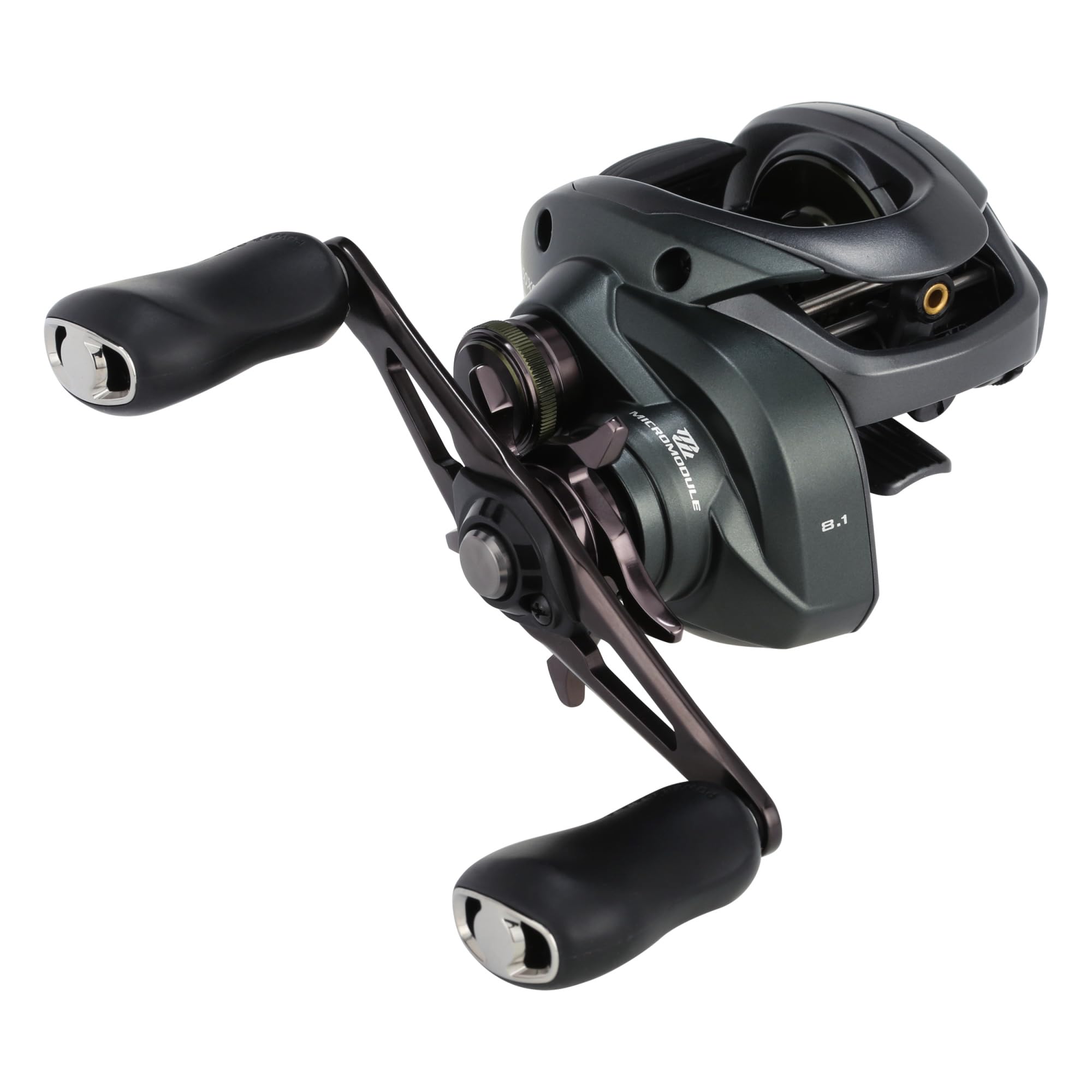 SHIMANO CURADO 150M reel mounted on rod, showcasing smooth casting potential and control