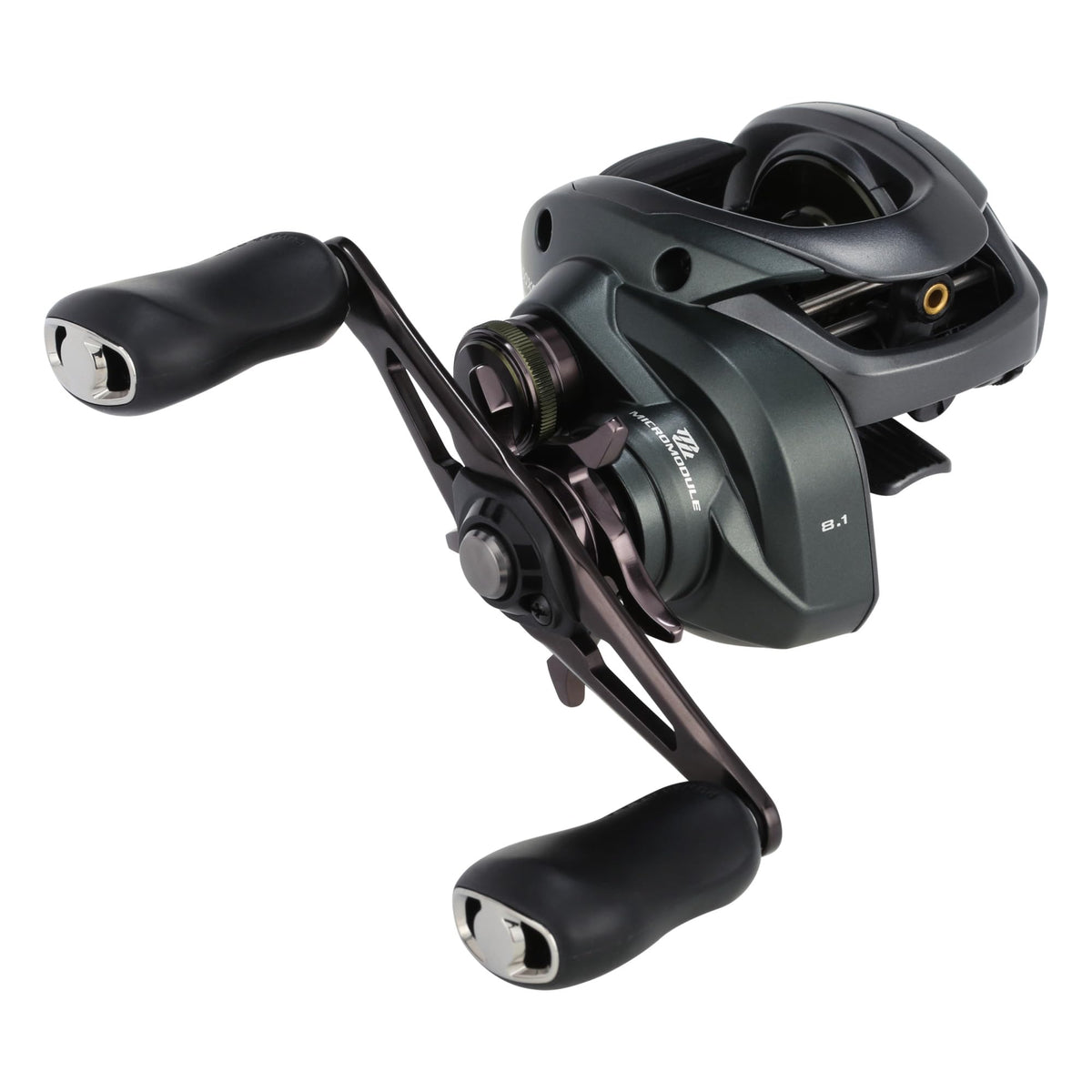 SHIMANO CURADO 150M reel mounted on rod, showcasing smooth casting potential and control