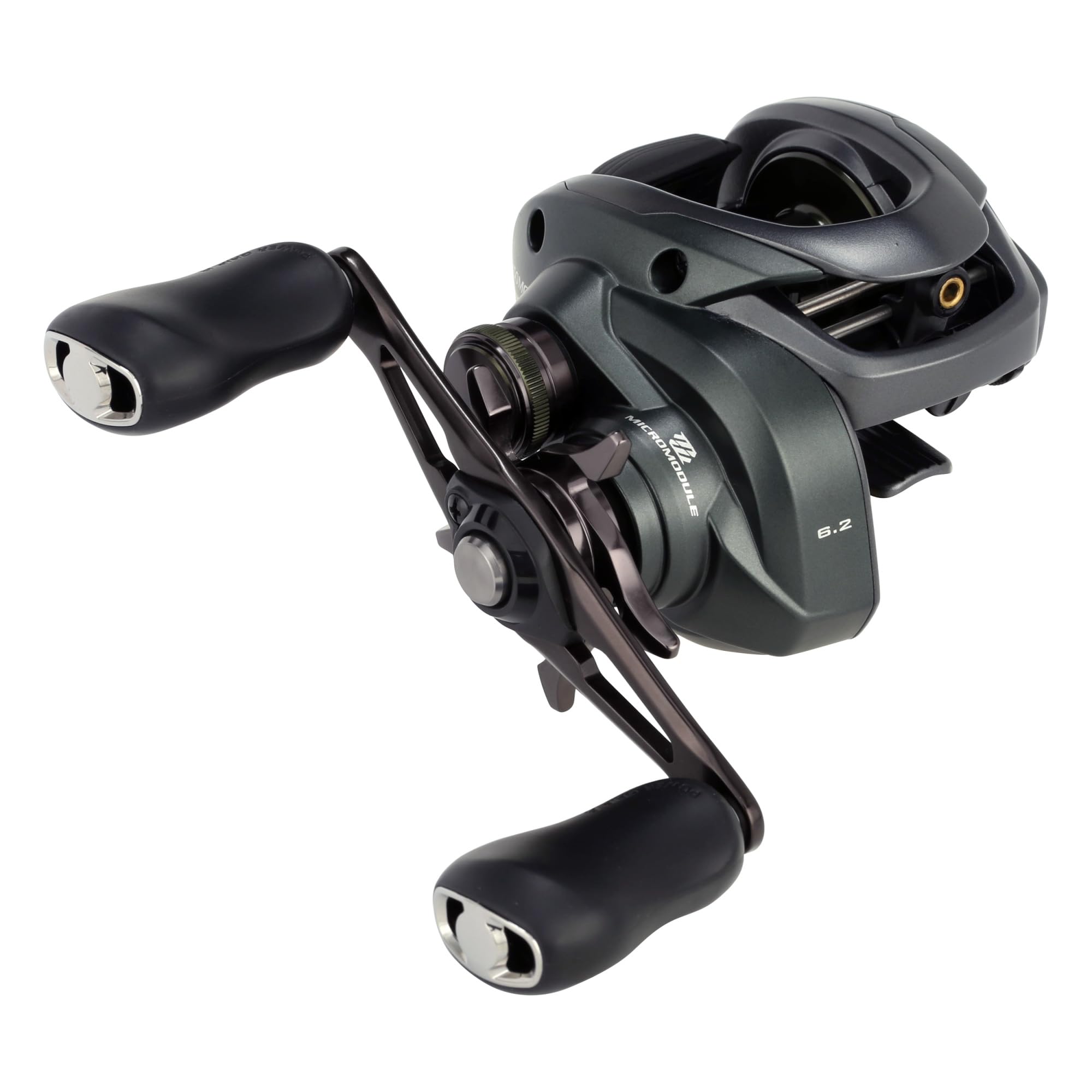 Shimano CURADO 150M reel close-up showing smooth gearing for precise casts
