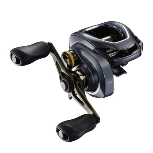 Angled view of Shimano CURADO DC 200 Low Profile Reel CUDC201HG