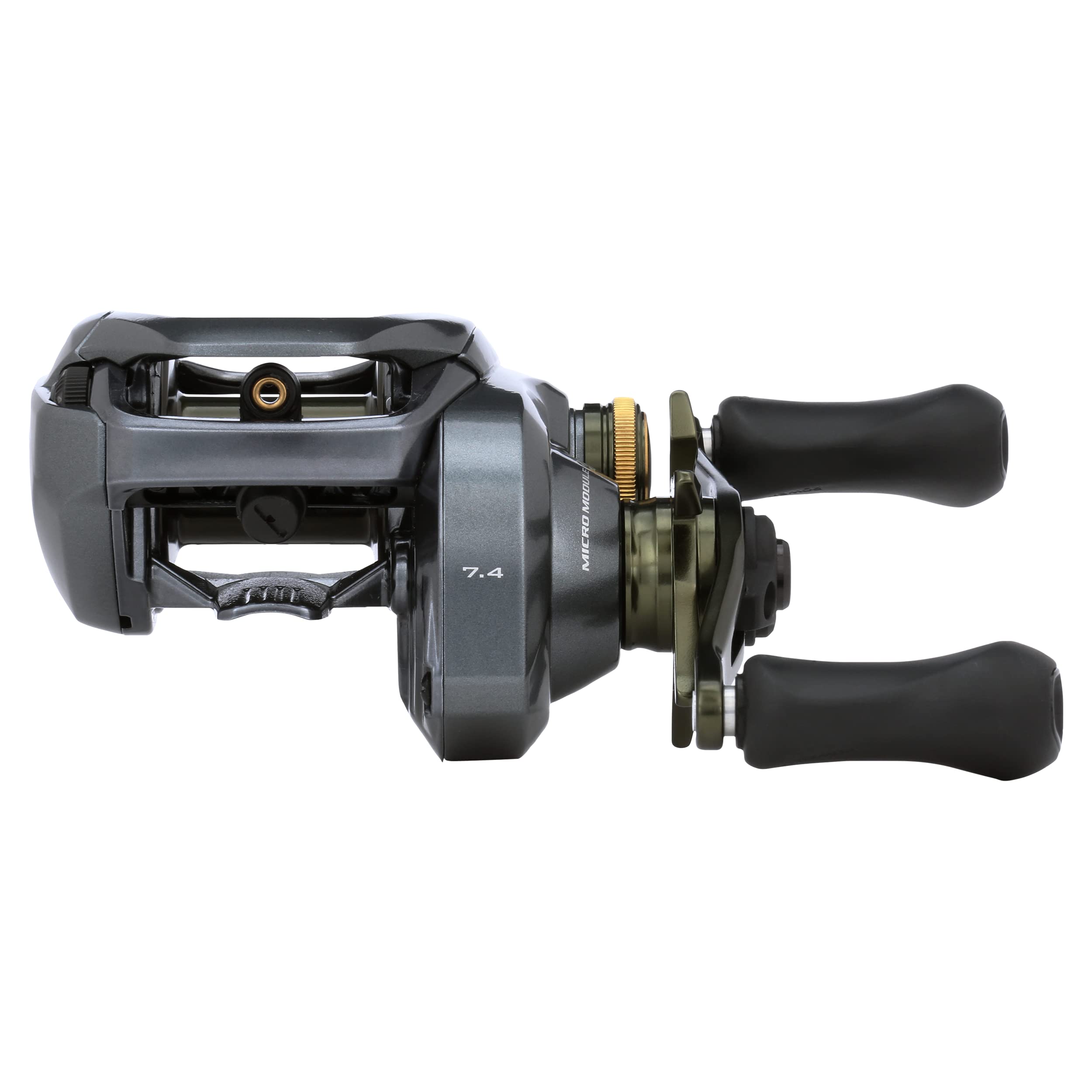Side view of Shimano CURADO DC 200 Low Profile Reel CUDC201HG