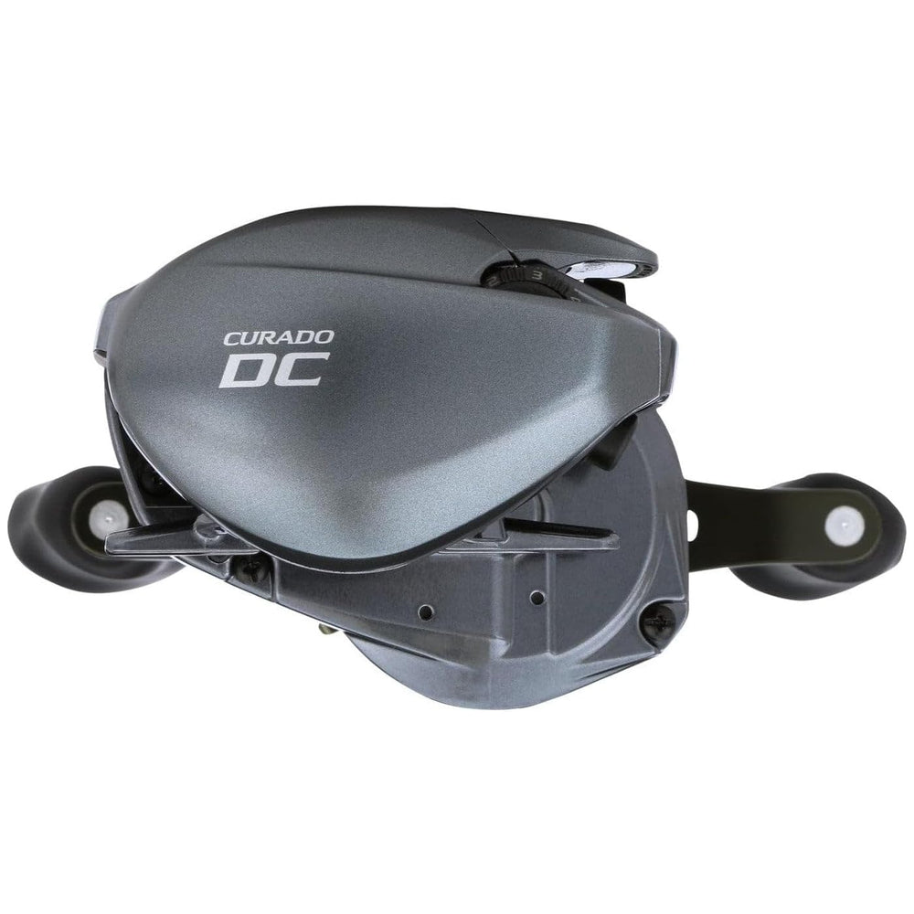 Shimano CURADO DC 200 in-hand view showcases ergonomic grip.