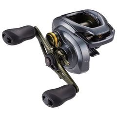 Shimano Curado DC 200HG spinning reel close-up showing precision casting and durability.