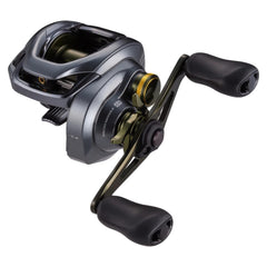 Shimano Curado DC 22 201HG reel close-up shows compact build and smooth line control