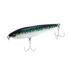 Shimano Current Sniper Walk 110F Green Mackerel, front view highlighting stealthy performance in clear water.