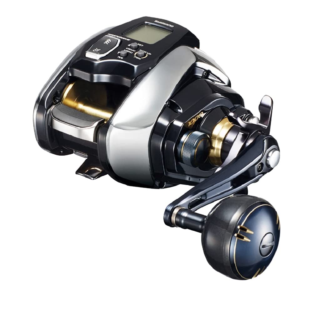 Shimano Beastmaster 1000EJ front view, compact and sturdy electric reel.