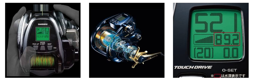 Shimano Beastmaster 1000EJ side profile with ergonomic handle and balanced build.