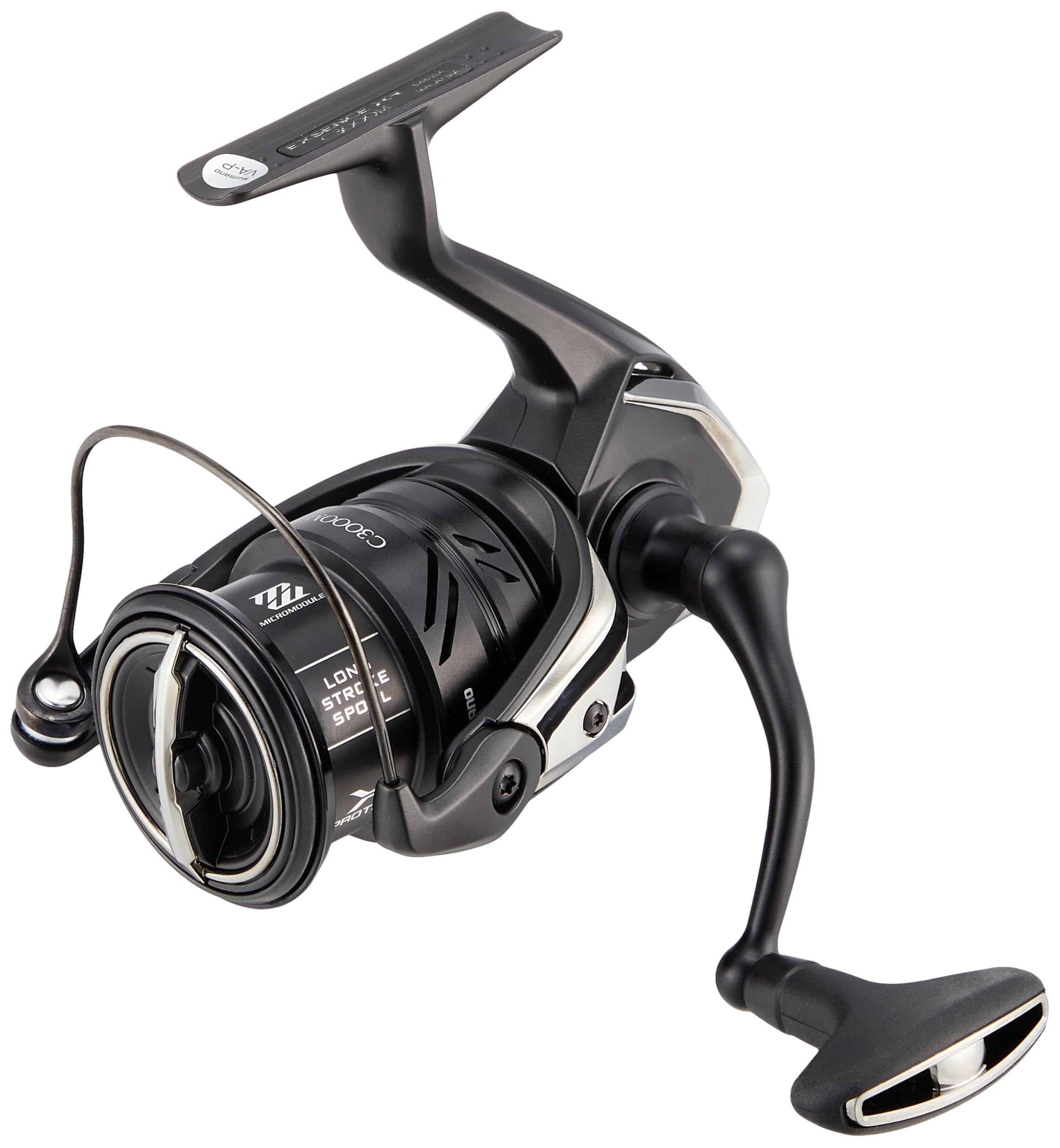 Shimano Exsence XR C3000M reel closeup dial and handle for precise tuning