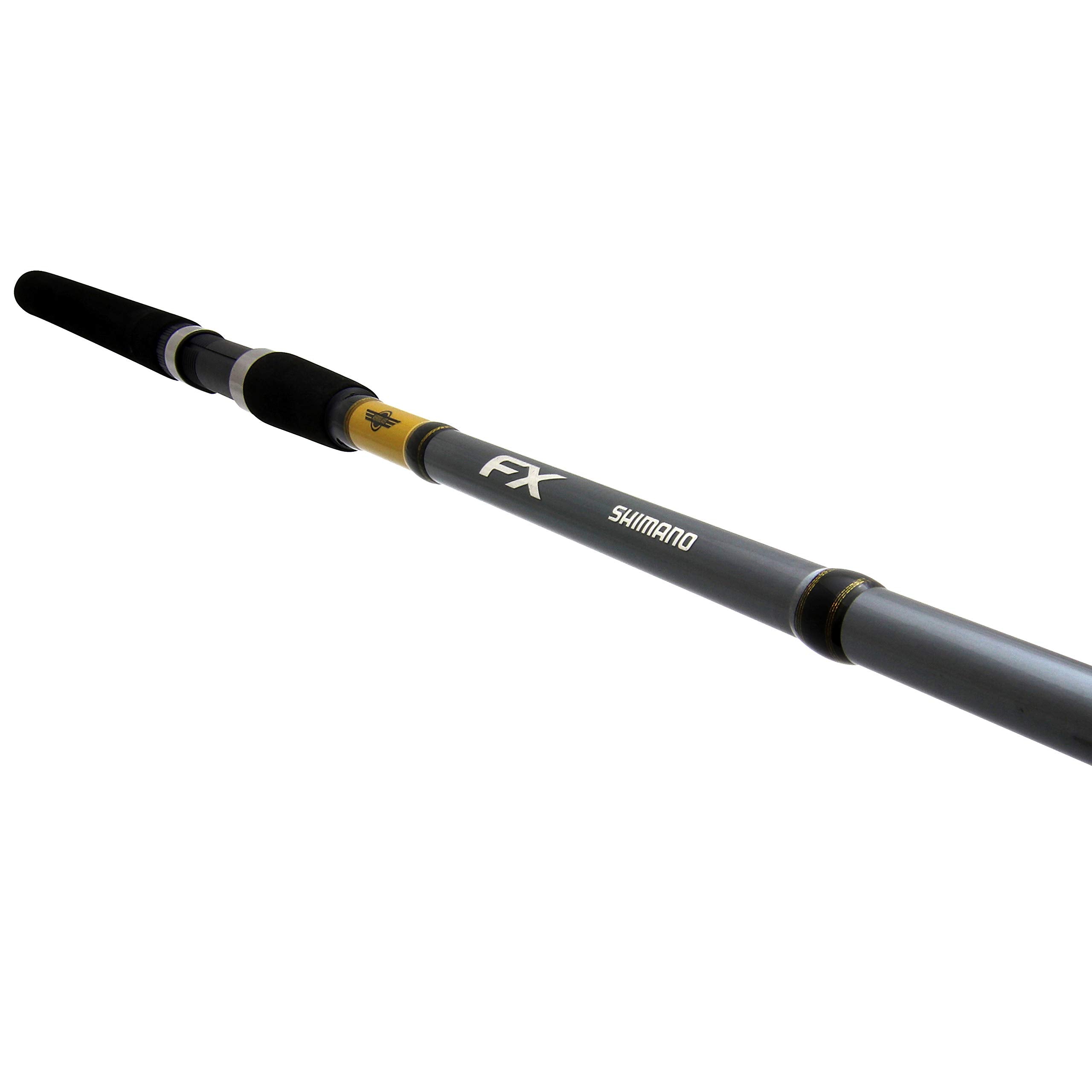 SHIMANO FX Spinning full-length EVA handles for lasting comfort and grip.