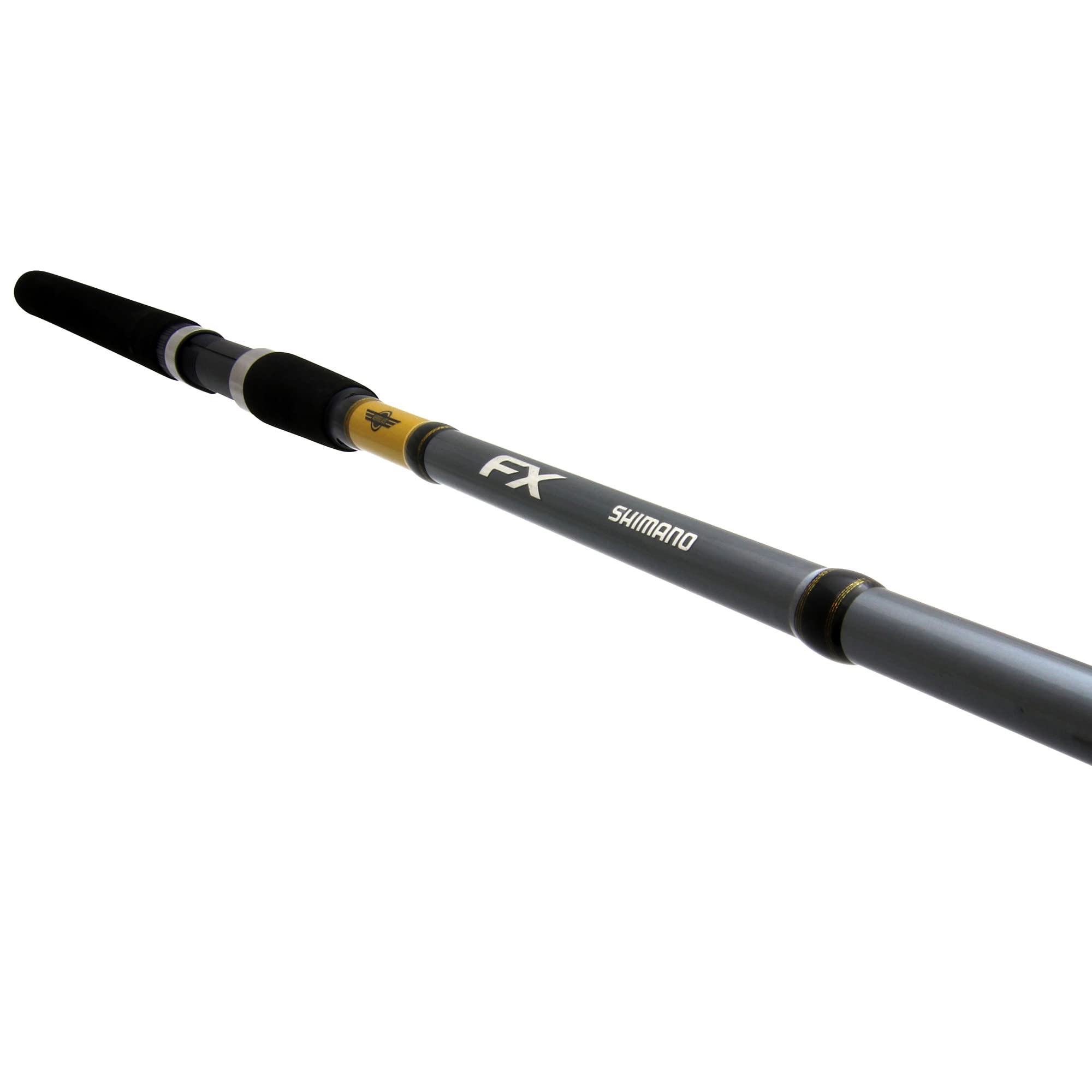 SHIMANO FX spinning rod with aeroglass construction for dependable strength on long casts.