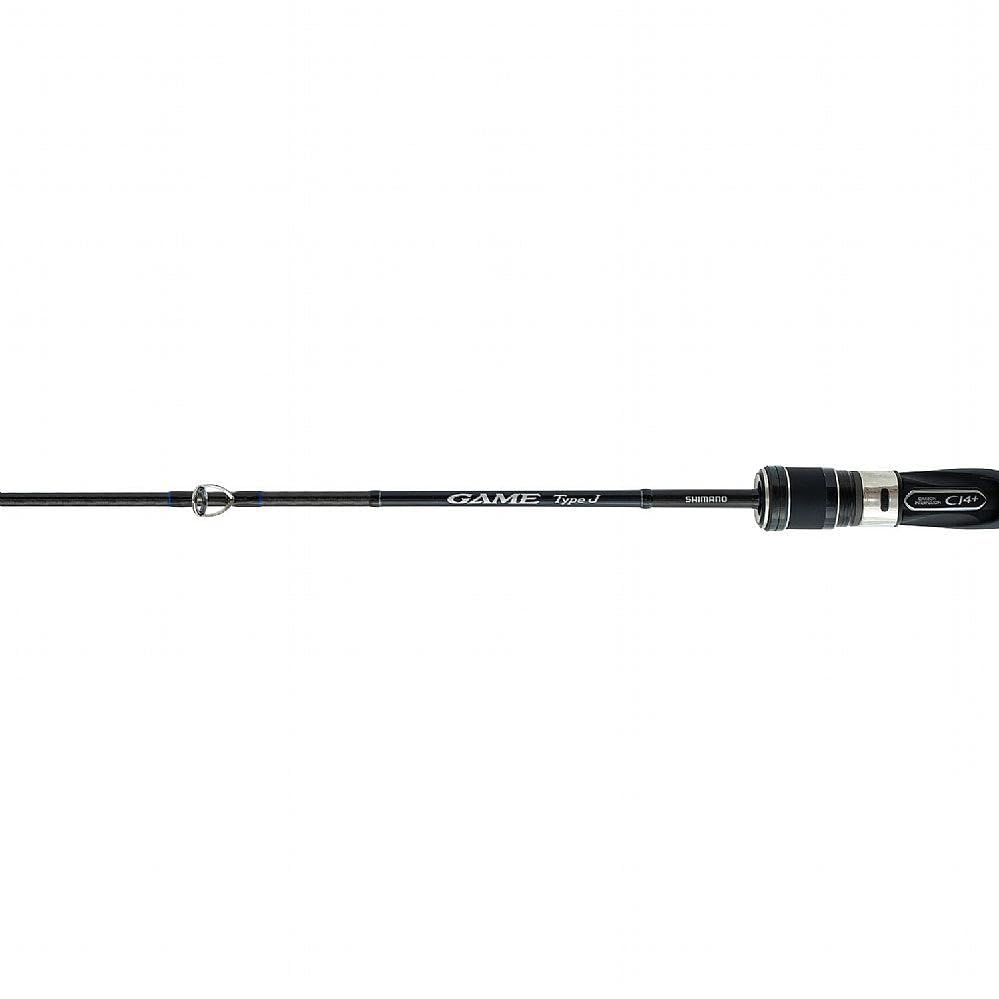 Shimano Game Type J SPN 56XH reel seat detail highlighting CI4+ grip and lightweight strength.