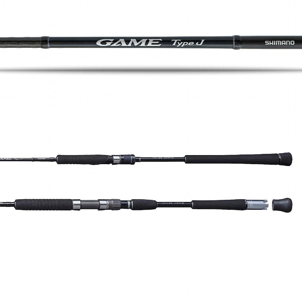 Shimano Game Type J SPN 56XH rod close-up, showcasing craftsmanship for saltwater jigging.