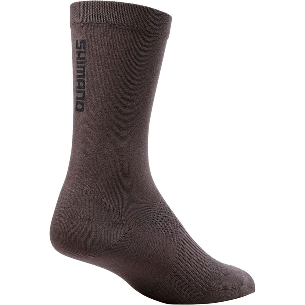 SHIMANO Gravel Sock Charcoal reinforced heel shows durability during rides