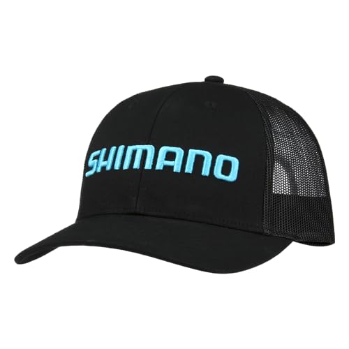 SHIMANO Low Pro Cap navy-white, travel-ready design for fishing and outdoors
