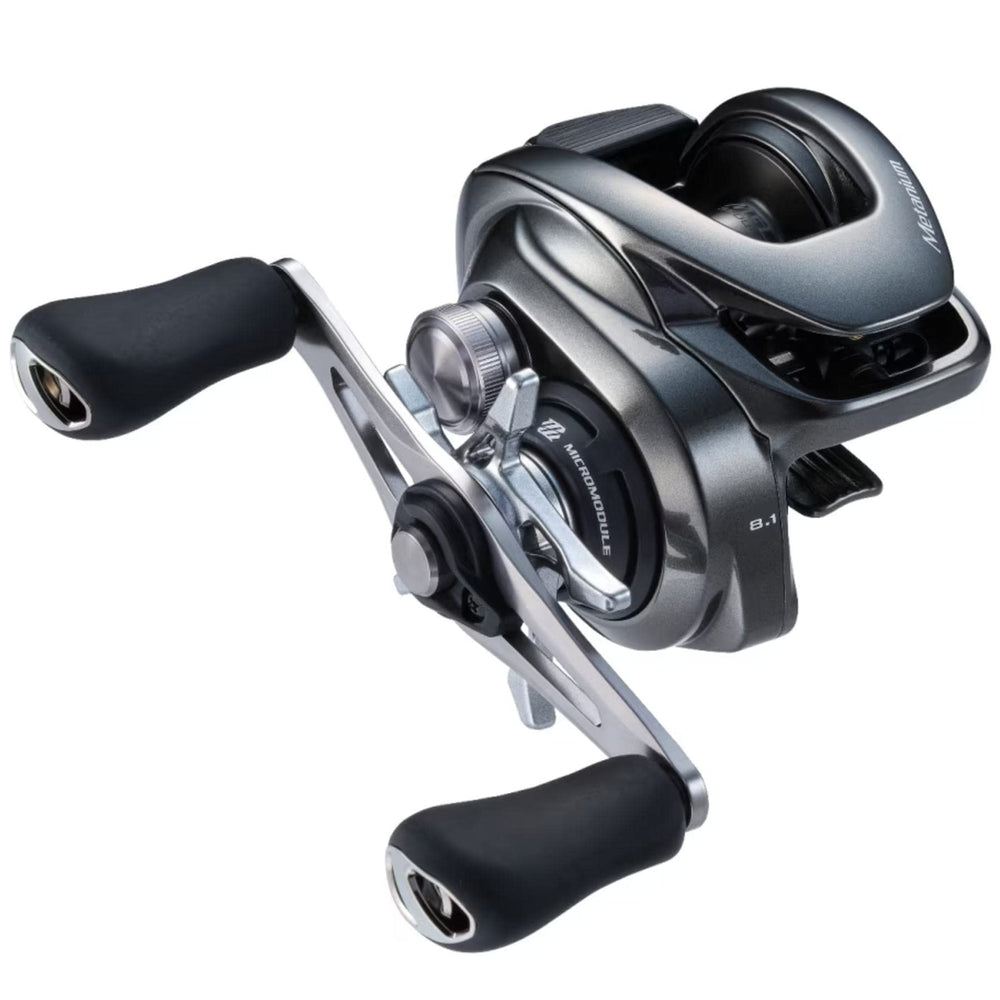 Shimano Metanium 23 reel right-hand side view showing compact design for finesse casting