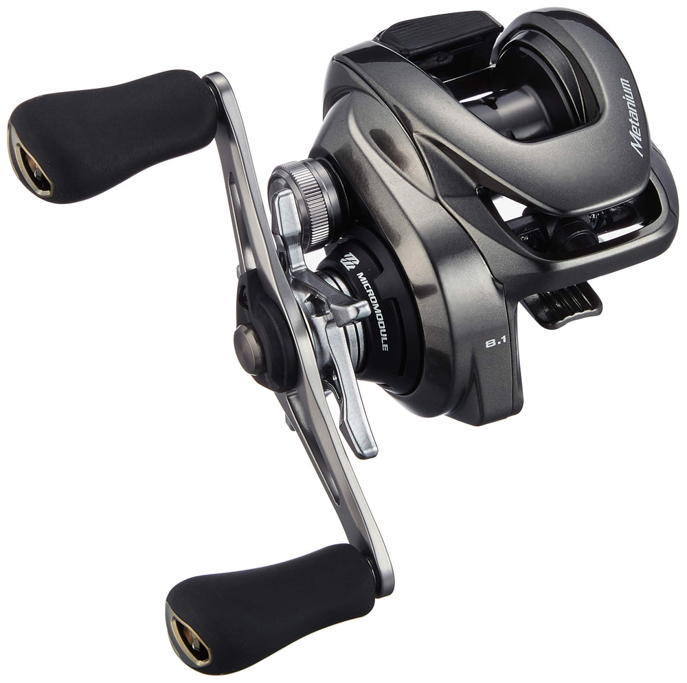 Shimano Metanium XG Right reel front view showing precise casting control.