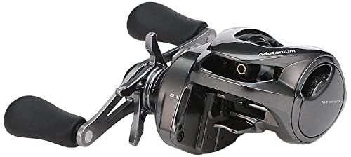 Shimano Metanium XG Right packaging with key specs such as 8.1:1 and 5 kg drag.