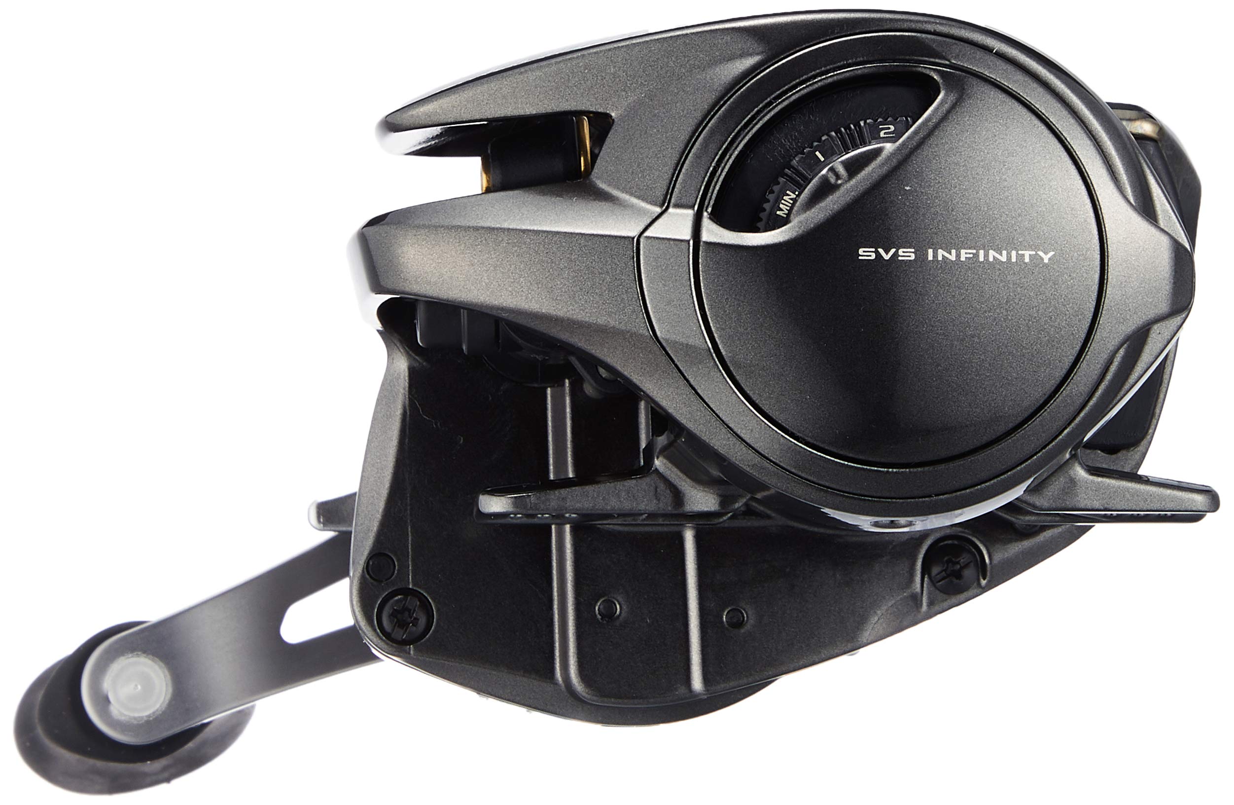 Shimano Metanium XG Right reel side profile highlighting compact, lightweight design.