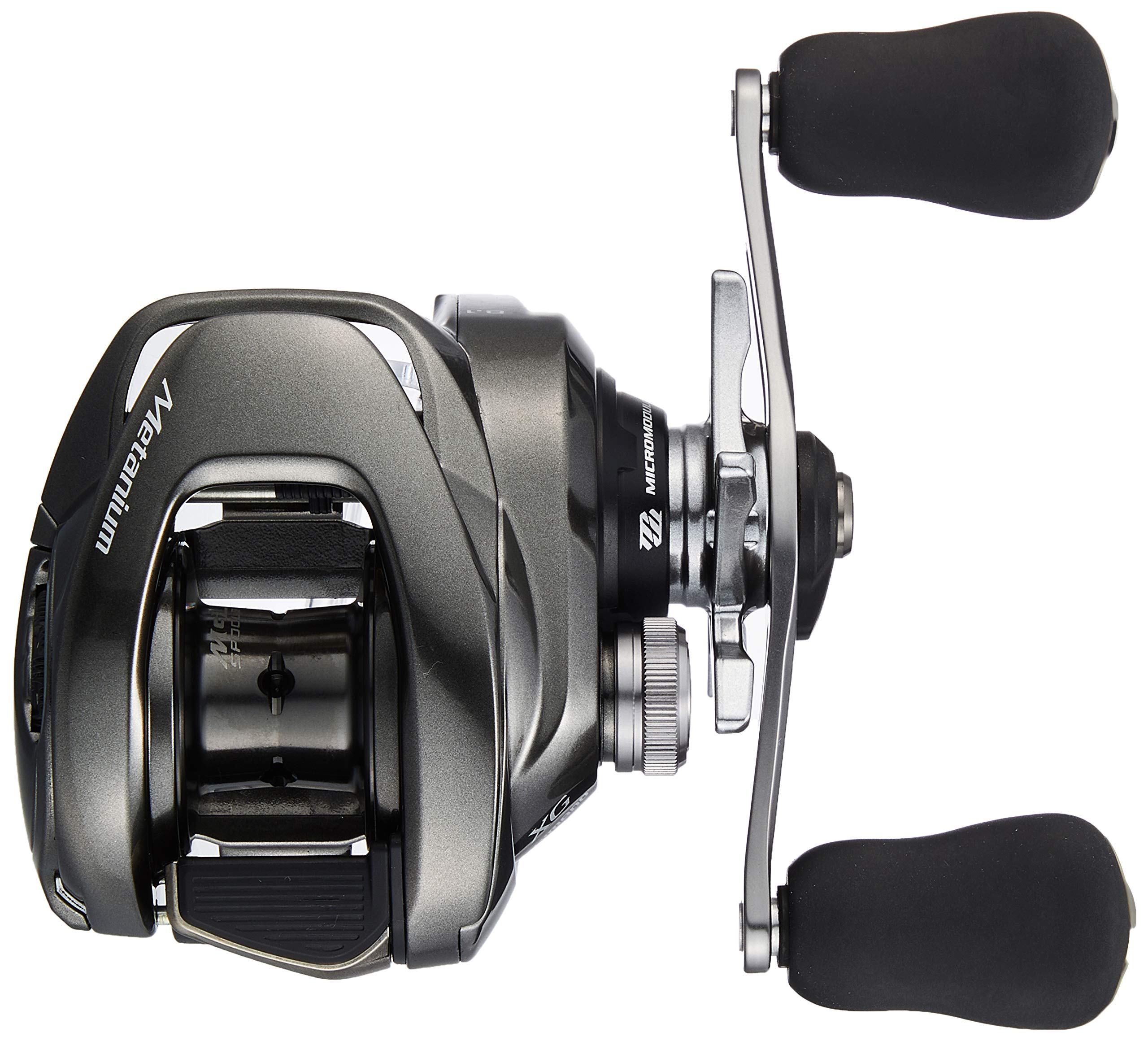 Shimano Metanium XG Right reel spool close-up for smooth line winding.