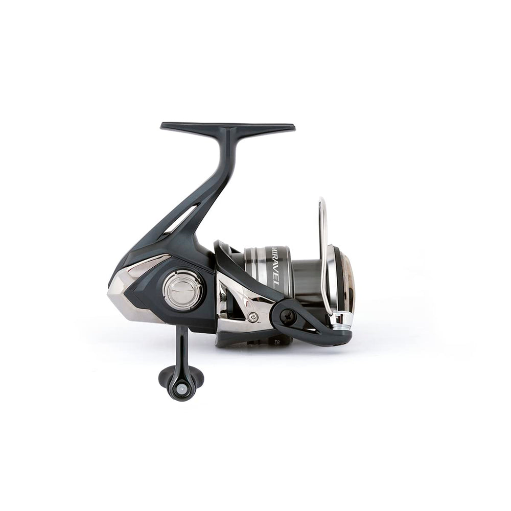 SHIMANO MIRAVEL MIRC3000HG drag closeup illustrating Cross Carbon Drag for precise stopping power.