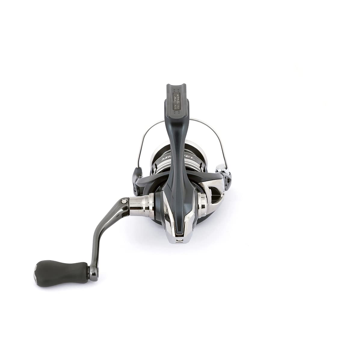 SHIMANO MIRAVEL MIRC3000HG G-Free body from a side view highlighting balanced ergonomic design.